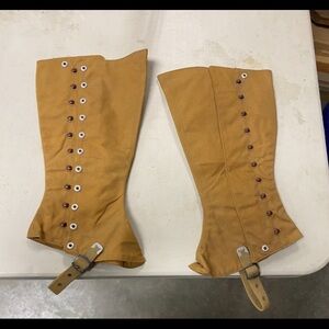 Vintage Tan Button-Up Gaiters